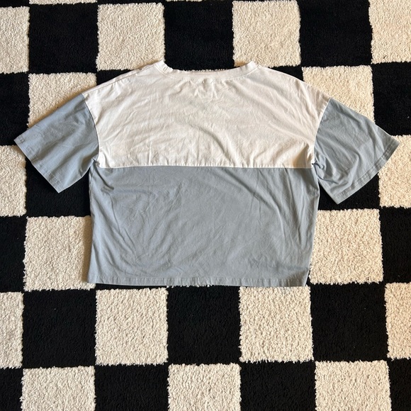 women’s small blue and white cropped tee - Picture 2 of 2